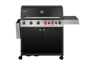 Enders Colorado 6 IK Turbo II gas grill with double turbo zone and side cooker, Black/Steel Colours