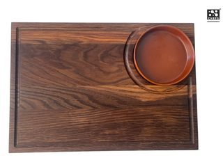 Oak cutting board with bowl Chefs Soul Woodcove, 39 x 27