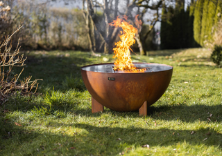 Vaļējais grils FEU DU JARDIN Boule, 100 cm, brūns