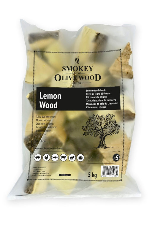 Koksnes gabali kūpināšanai SMOKEY OLIVE WOOD Lemon (Citronkoks) No.5, 5 kg